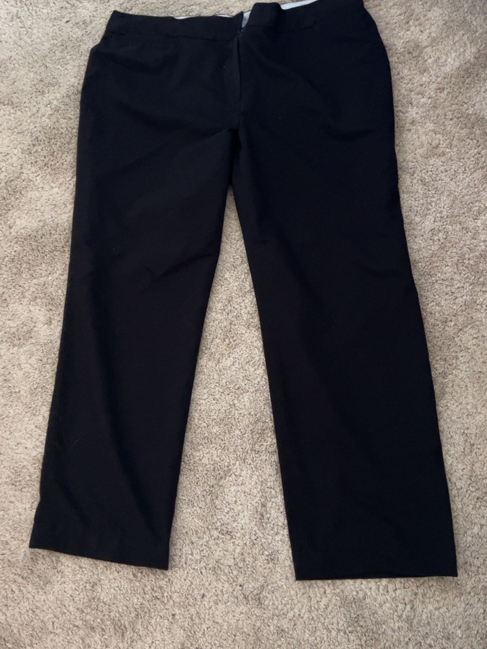 Liz Claiborne Women's Audra Dress Pants Black Slacks Size 18 Zipper Pockets Wide
